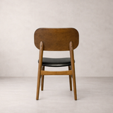 Ivy Solid Wood Dining Chair - Smoked Oak and Black