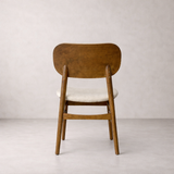 Ivy Solid Wood Dining Chair - Smoked Oak and Heathered Ivory