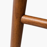 Ivy Solid Wood Dining Chair - Smoked Oak and Moss Green
