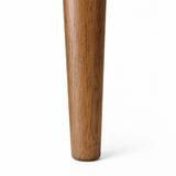 Samantha Solid Wood Dining Chair - Smoked Oak and Soft Sand Beige