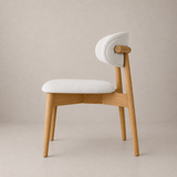 Blush Solid Wood Dining Chair - Natural Oak and Heathered Ivory