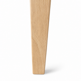 Clara Solid Wood Dining Chair - Natural Oak and Heathered Ivory