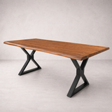 Acacia 71" Live Edge Solid Wood Dining Table - Natural