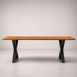 Acacia 71" Live Edge Solid Wood Dining Table - Natural