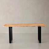 ACACIA Live Edge Table, Natural, 180cm, Trapezoid Legs
