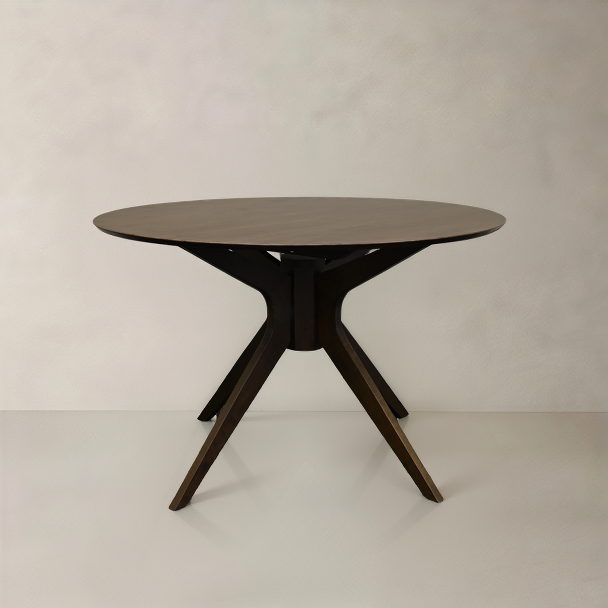PARIS Solid Wood Dining Table, Walnut, 120cm