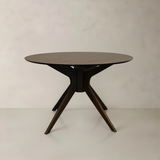 PARIS Solid Wood Dining Table, Walnut, 120cm