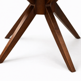 PARIS Table de salle à manger en bois massif, Noyer, 120cm