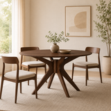 Paris 47.2" Solid Wood Dining Table - Walnut