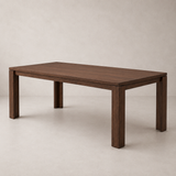 Vienna 63" Solid Wood Dining Table - Walnut