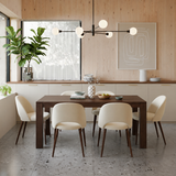 Vienna 63" Solid Wood Dining Table - Walnut