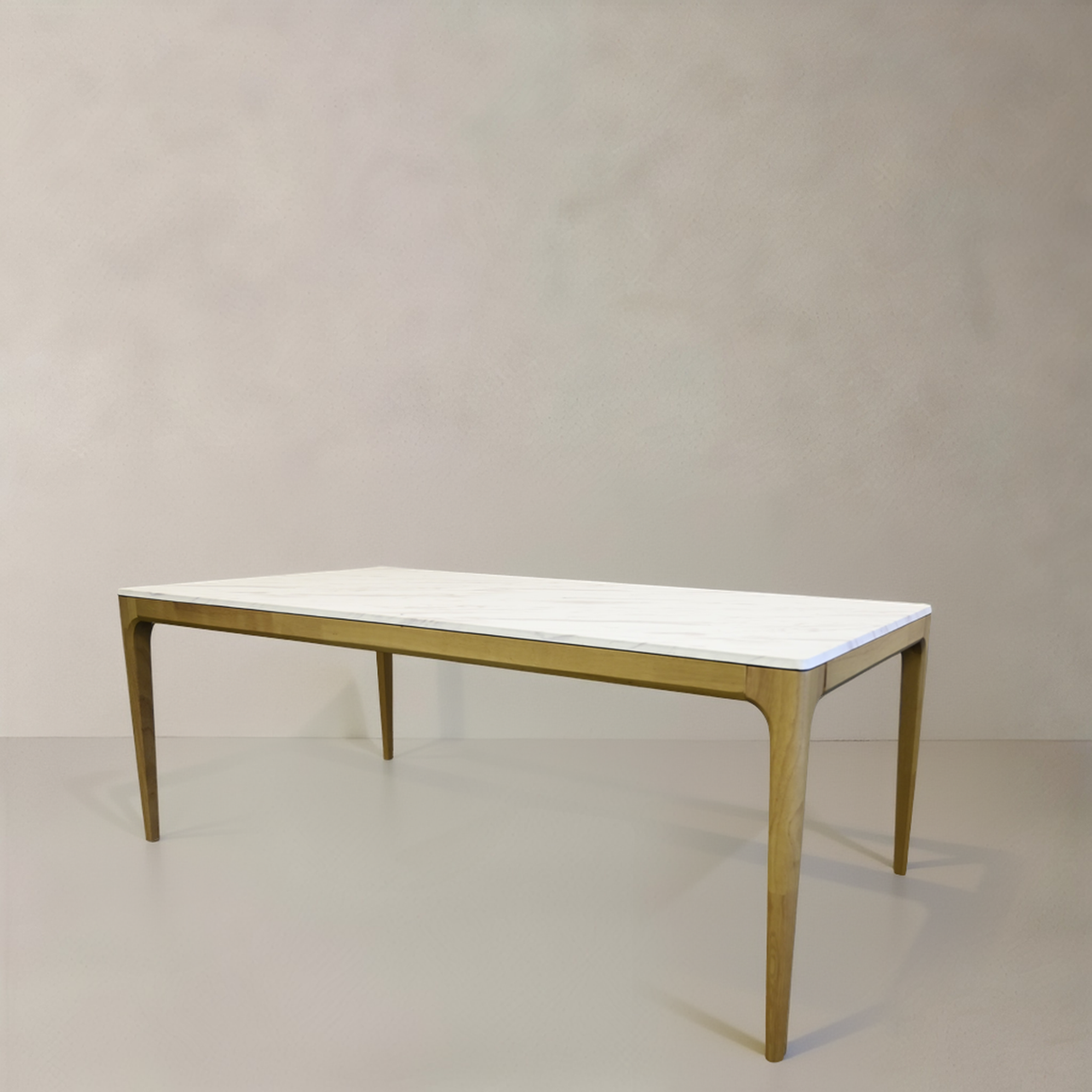 AUDREY Dining Table, White Marble, 78.7"