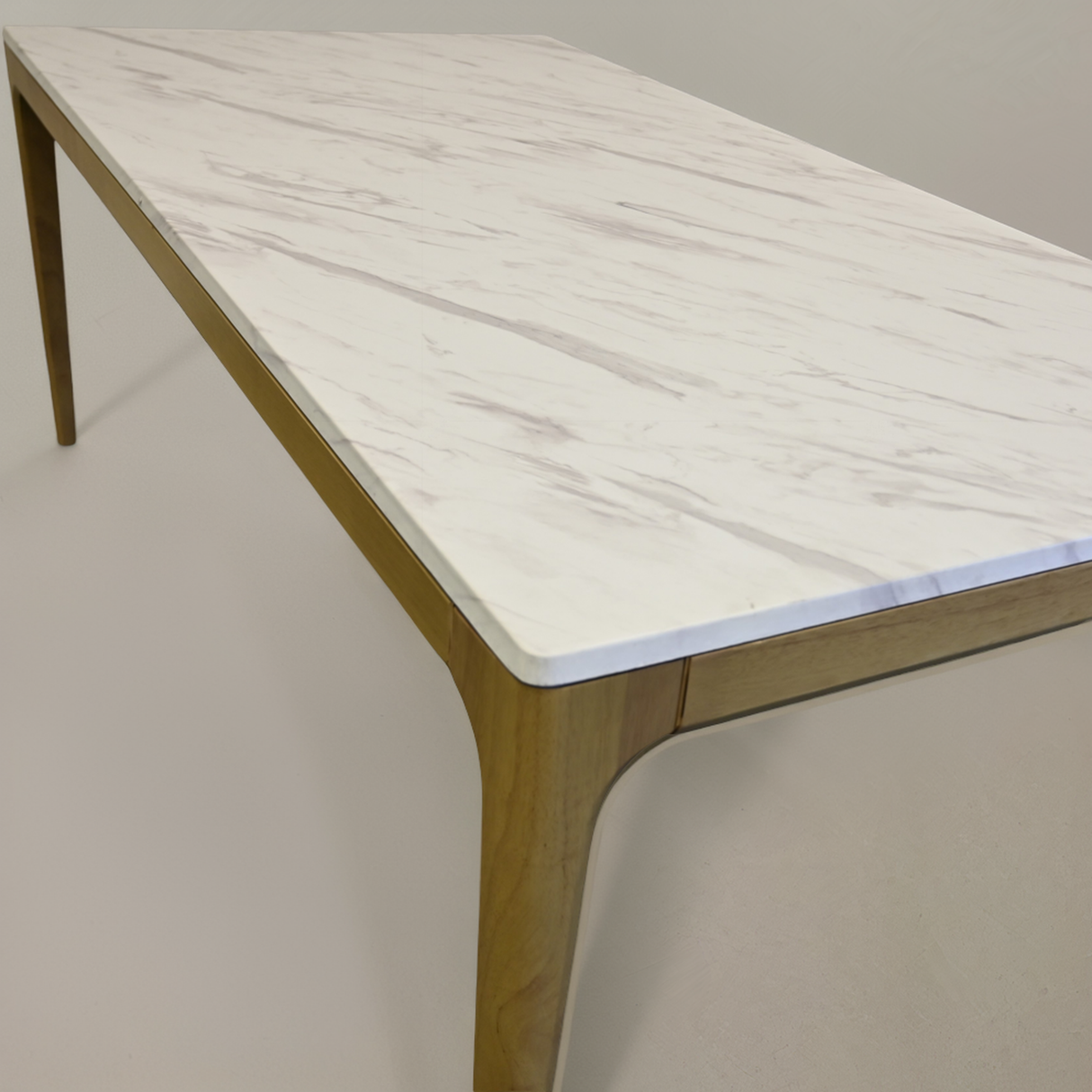 AUDREY Dining Table, White Marble, 78.7"