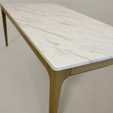 AUDREY Dining Table, White Marble, 78.7"