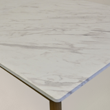 VERSAILLES Extendable Dining Table, White Marble, 70.9" - 86.6"
