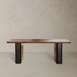 BROOKLYN Solid Teak Dining Table, Natural, 180cm