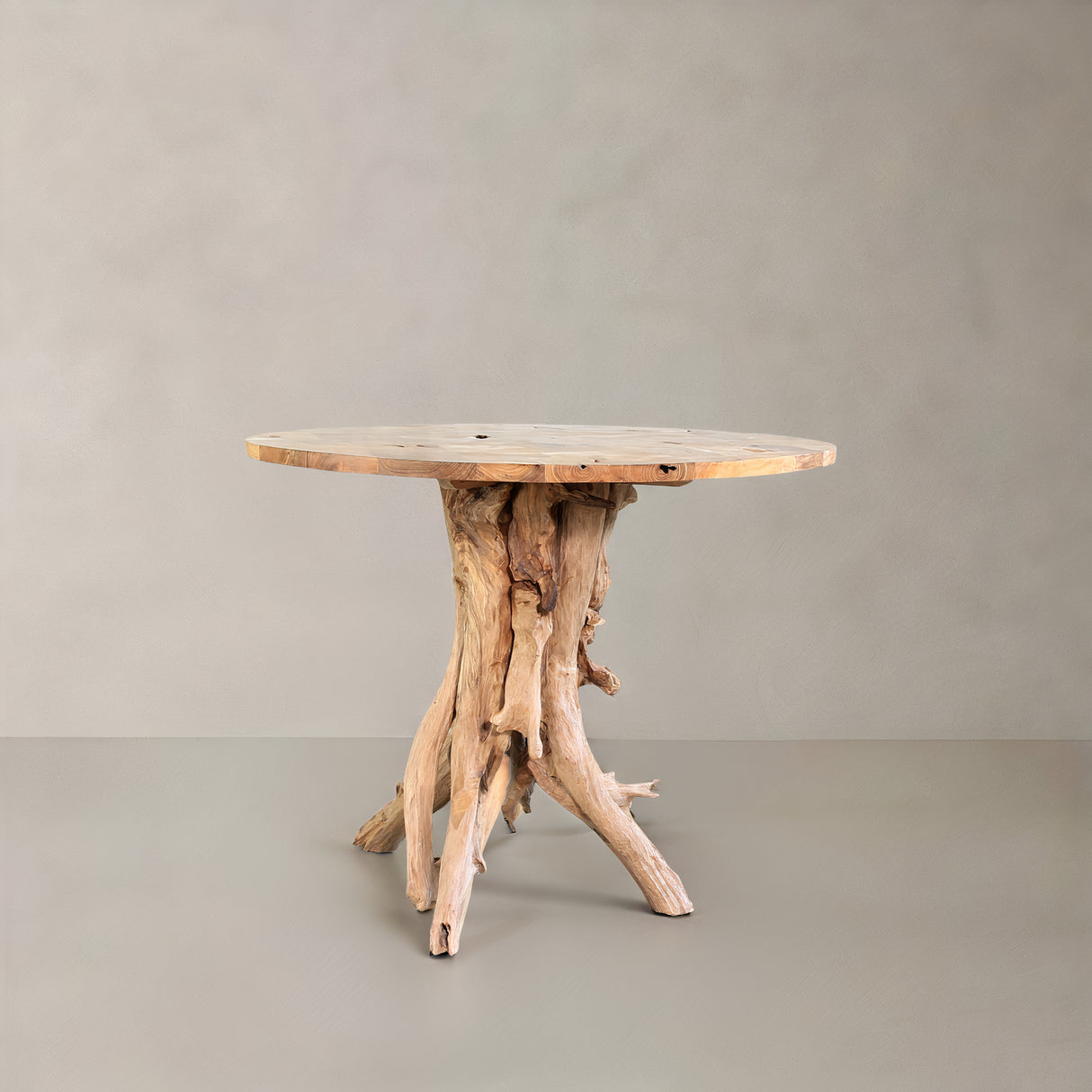 RACINE Solid Teak Dining Table, Natural, 100cm