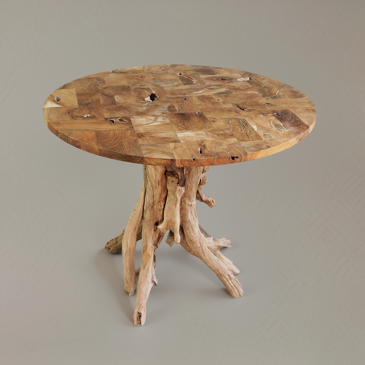 RACINE Solid Teak Dining Table, Natural, 100cm