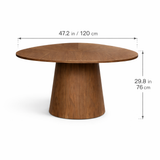 Table de salle à manger Delta 47" - Noyer