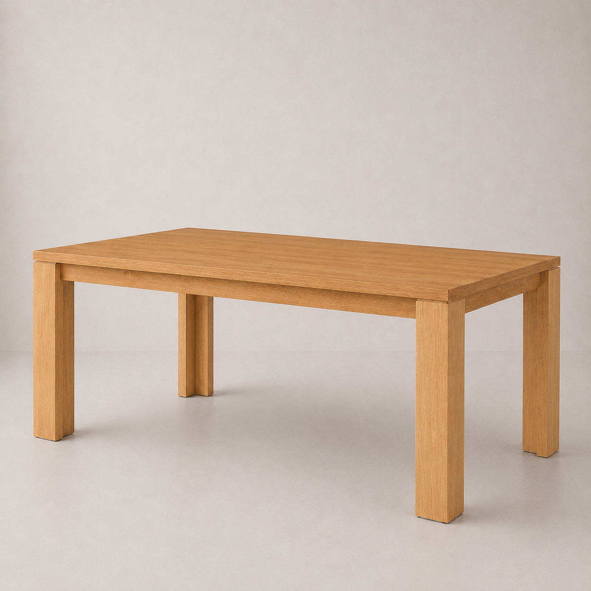 Vienna 63" Solid Wood Dining Table - Natural Oak