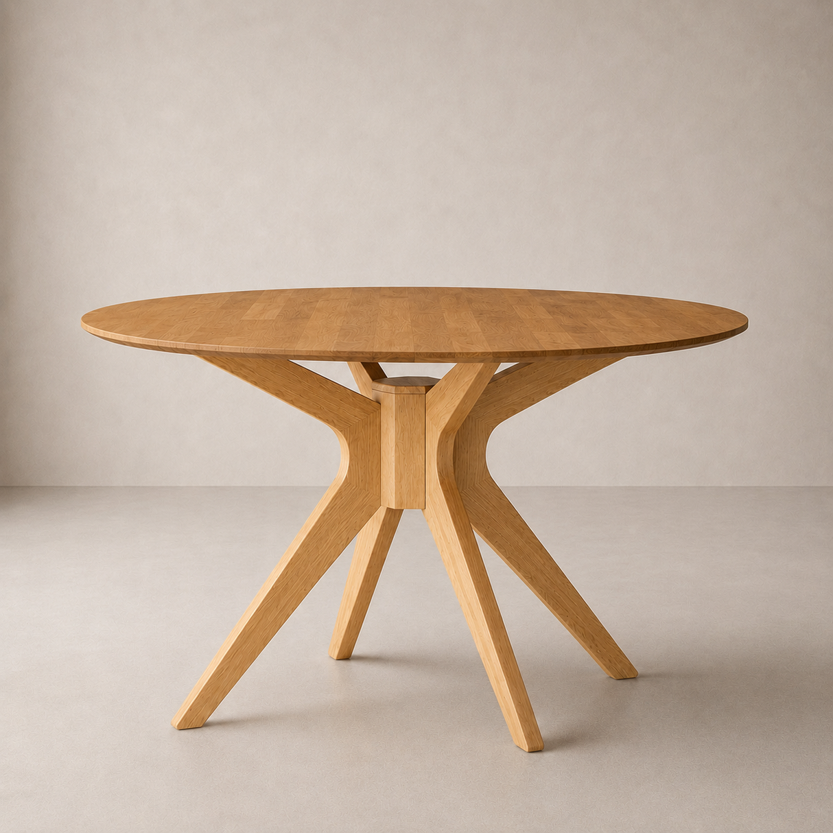 Table à manger ronde Paris, Chêne naturel, 120 cm