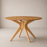 Table à manger ronde Paris, Chêne naturel, 120 cm