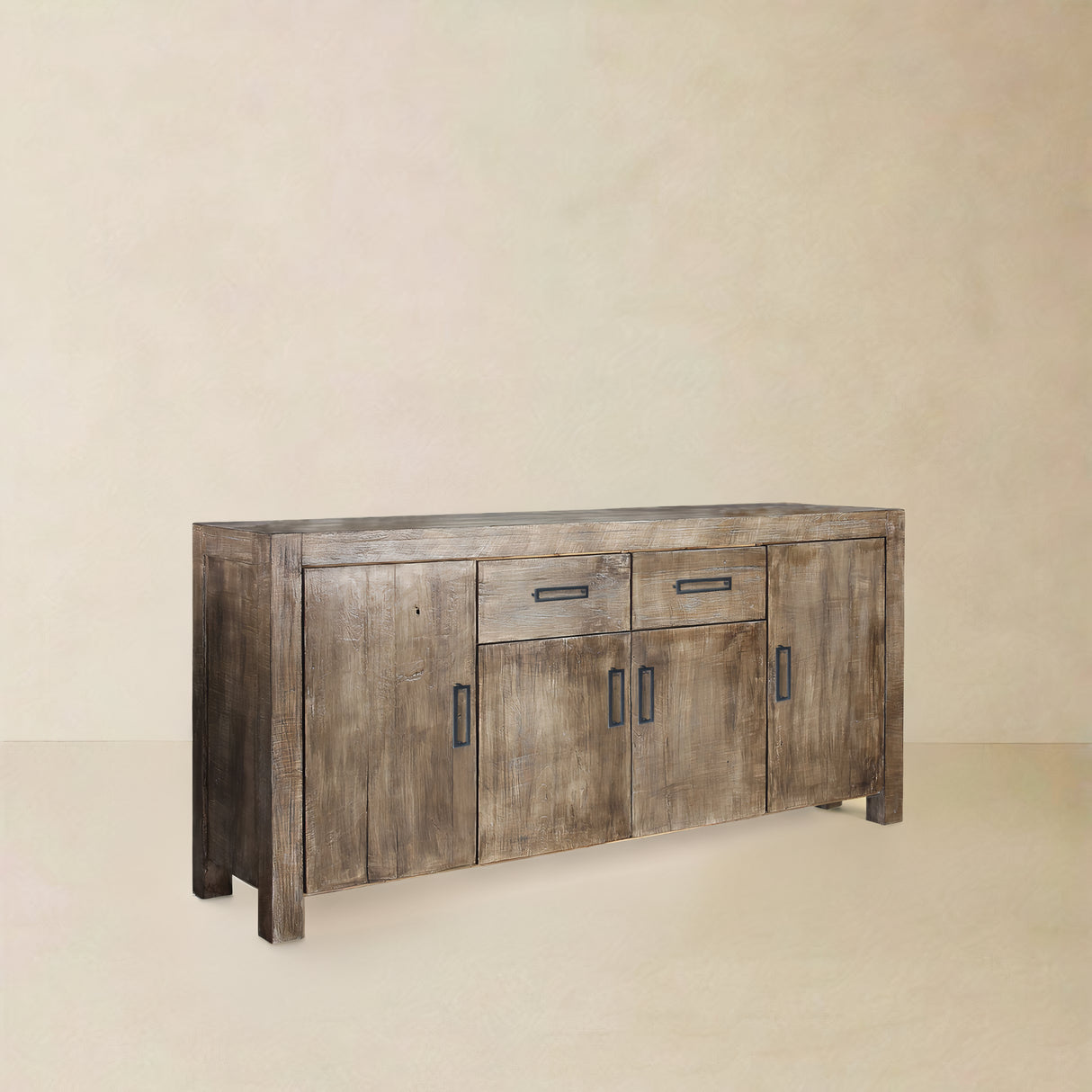 BROMONT Solid Teak Sideboard, Natural, 170cm