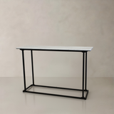LILIAN Console, White Marble, 47.2"