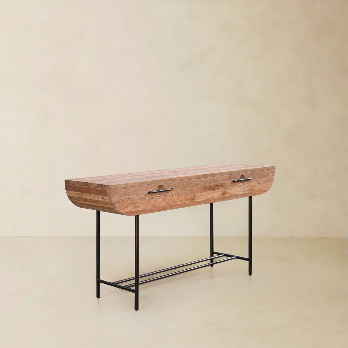 MARIN Solid Teak Console, Natural, 145cm