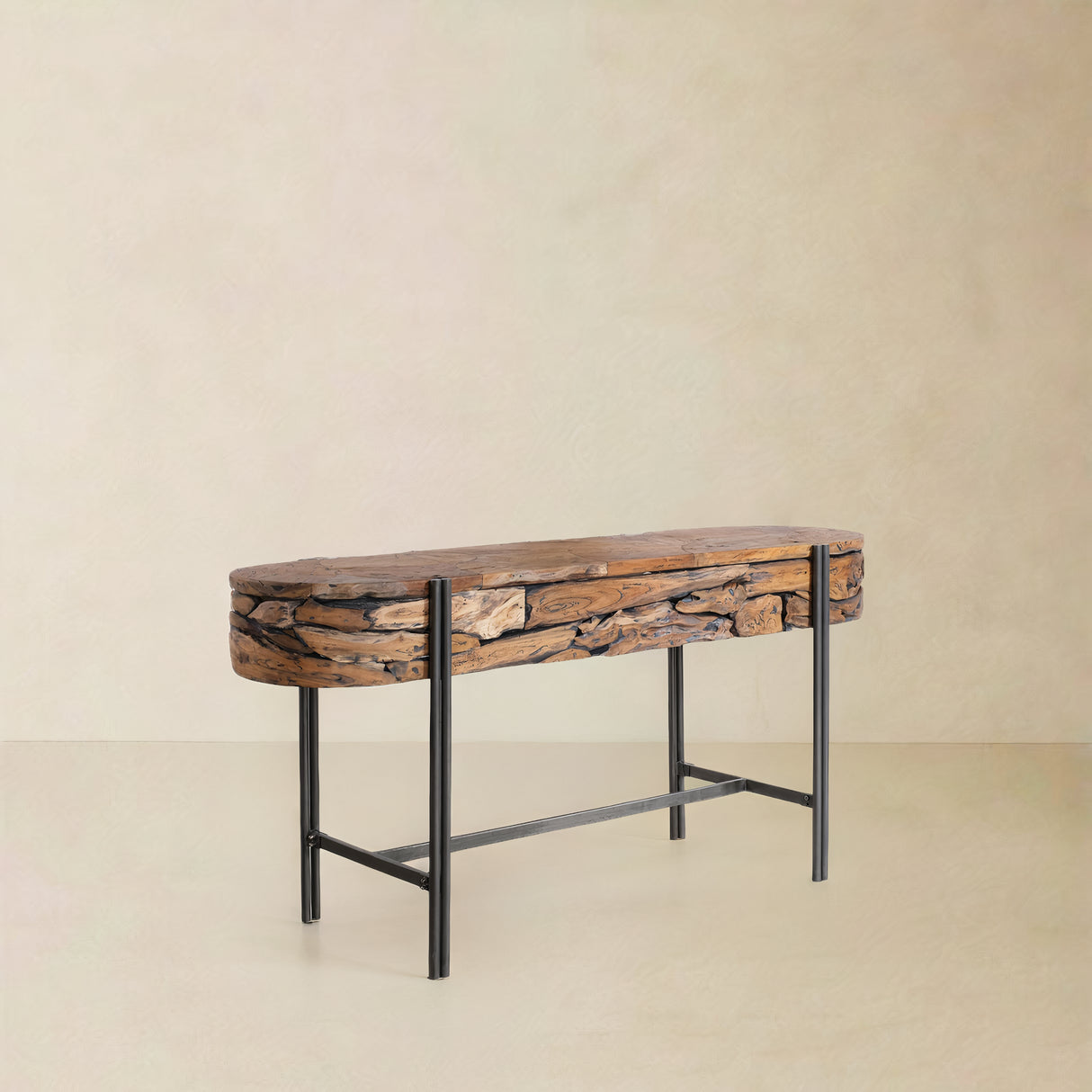 STRATA Solid Teak Console, Natural