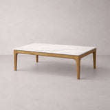 Table basse AUDREY, marbre blanc