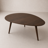 Table basse Petal en bois massif - Noyer
