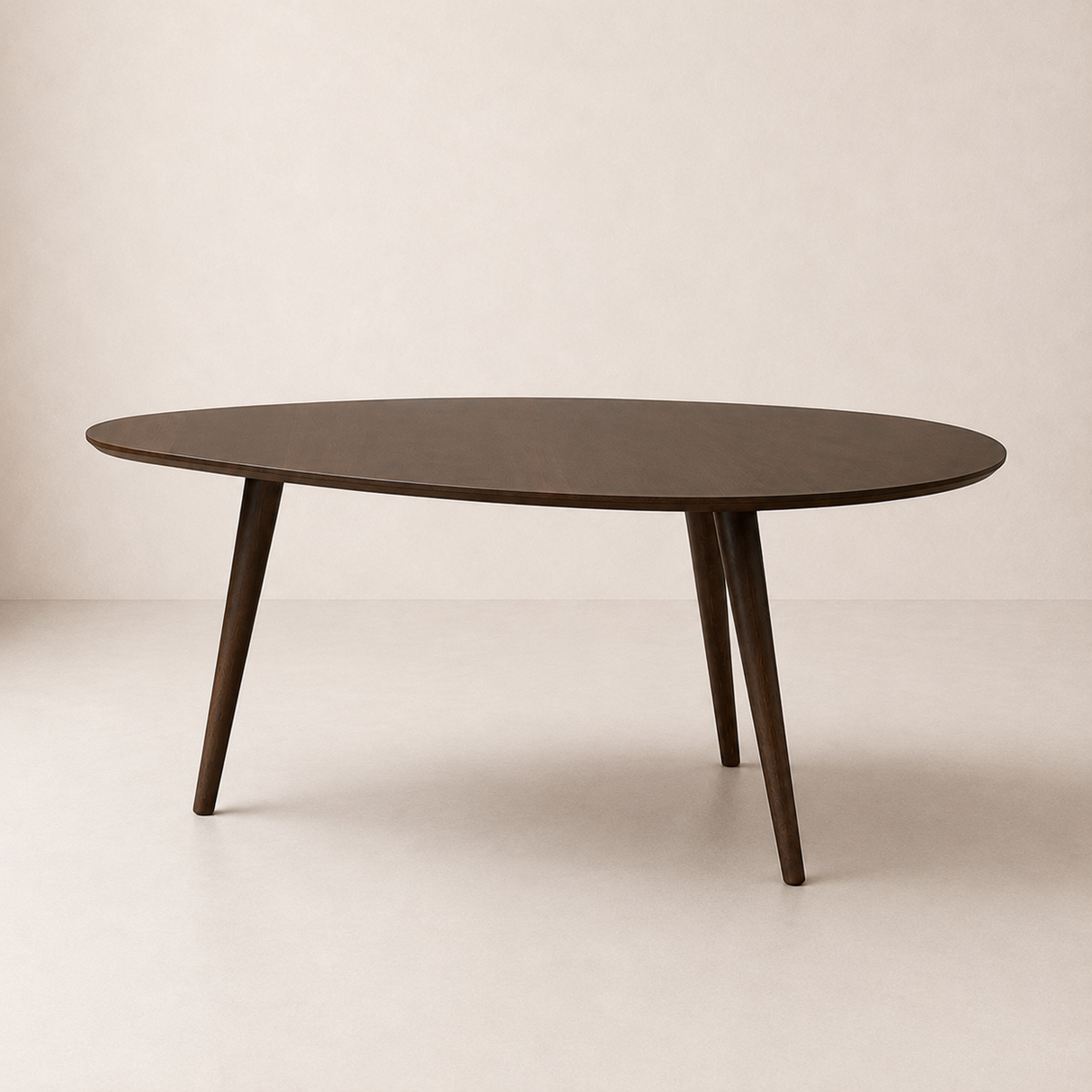 Table basse Petal en bois massif - Noyer
