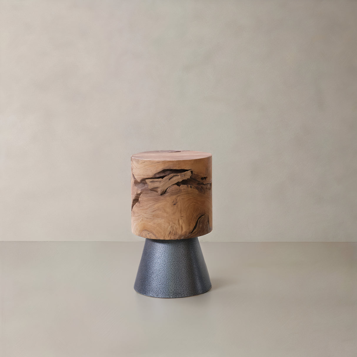 ECHO Solid Teak Side Table, Natural