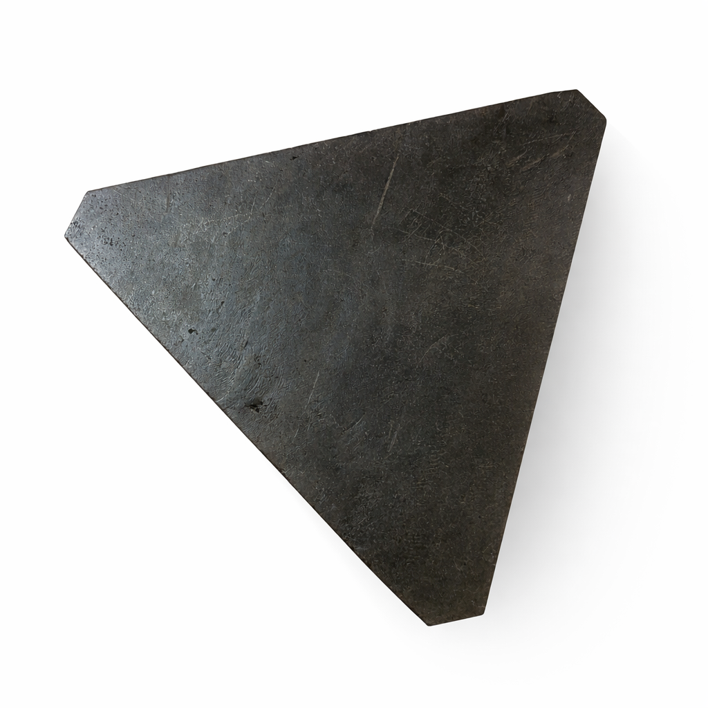 Tecton 17.7" Solid Teak Side Table - Natural Lava Stone Top