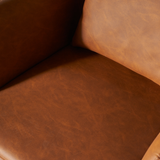 STREAM Leather Lounge Chair, Brown