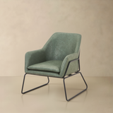 STREAM Leather Lounge Chair, Green