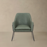 STREAM Leather Lounge Chair, Green