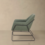 STREAM Leather Lounge Chair, Green