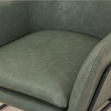 STREAM Leather Lounge Chair, Green