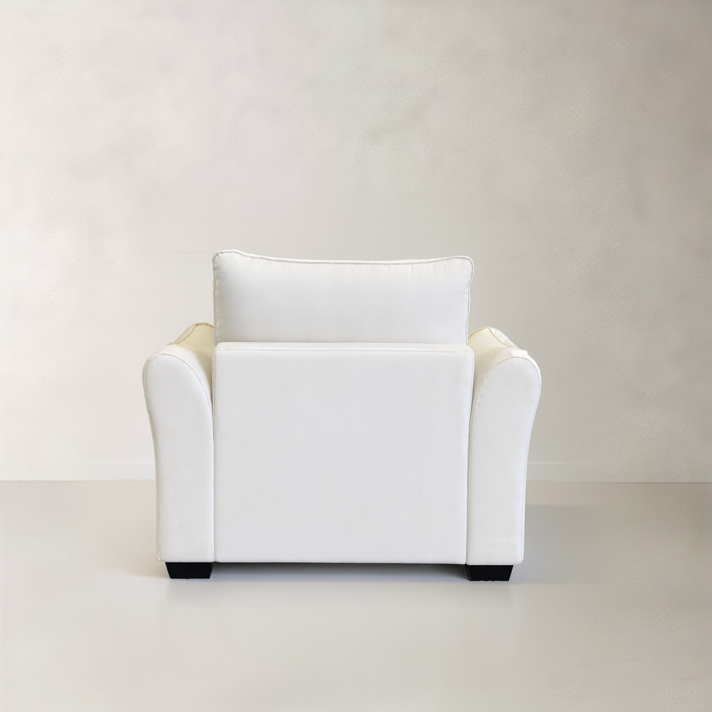 MILAN Fabric Lounge Chair, Cream