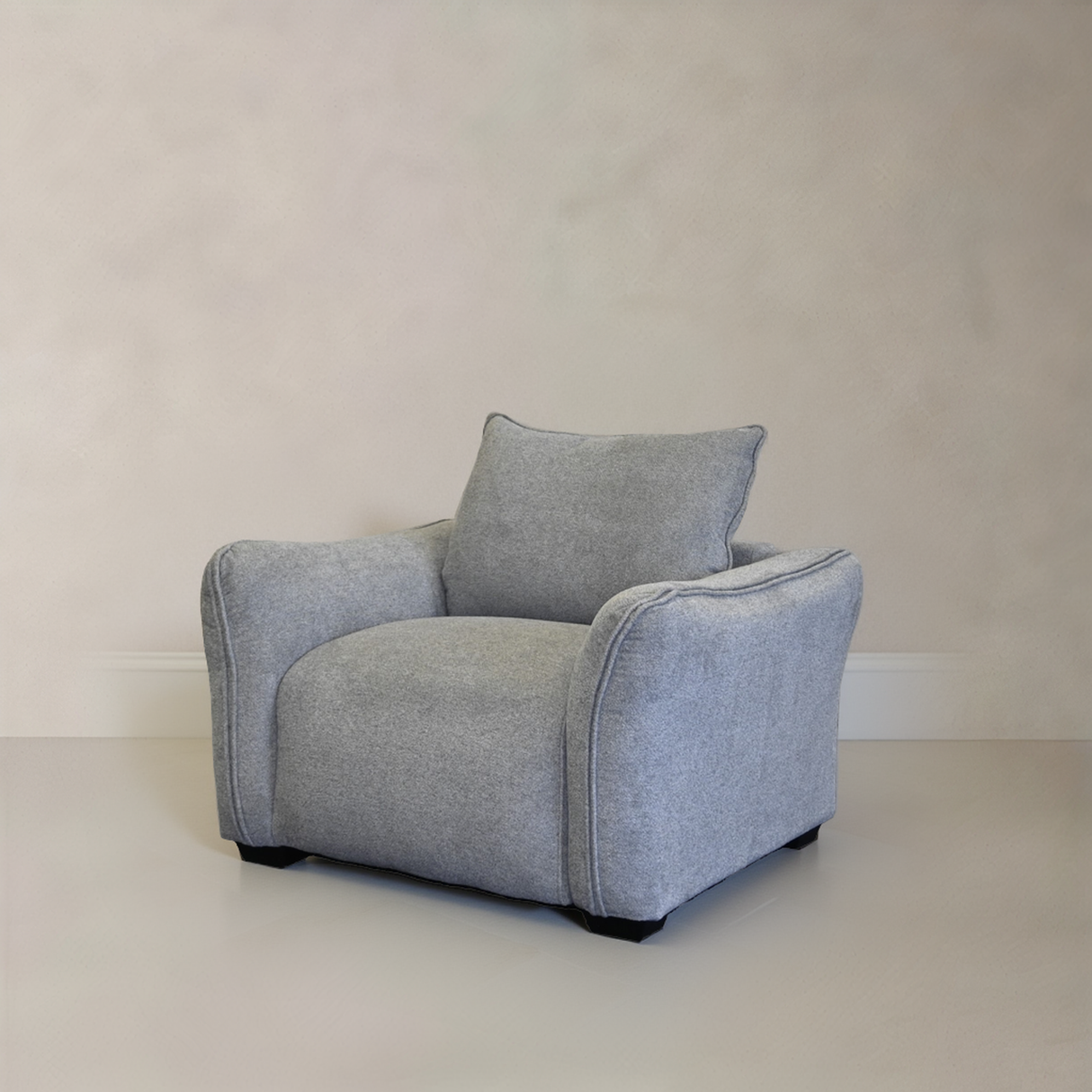 MILAN Fabric Lounge Chair, Grey