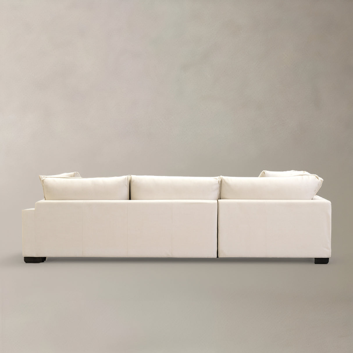 AUSTIN Fabric Sectional Sofa, Cream, Left