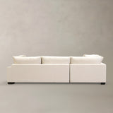 AUSTIN Fabric Sectional Sofa, Cream, Left