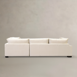 AUSTIN Fabric Sectional Sofa, Cream, Right