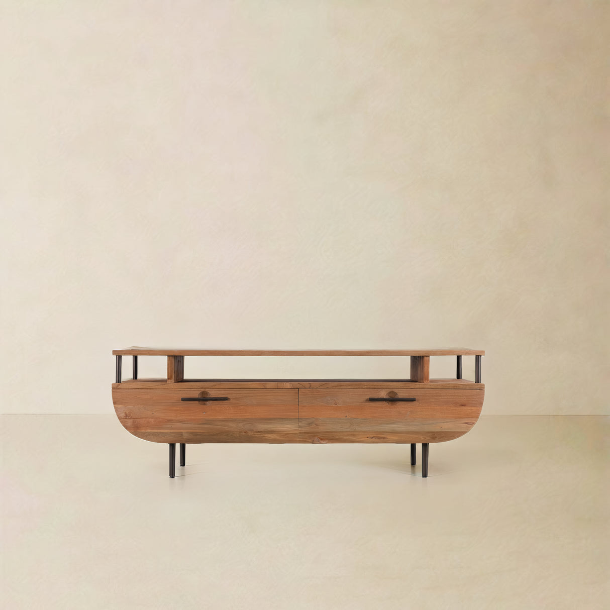 MARIN Solid Teak TV Unit, Natural, 140cm