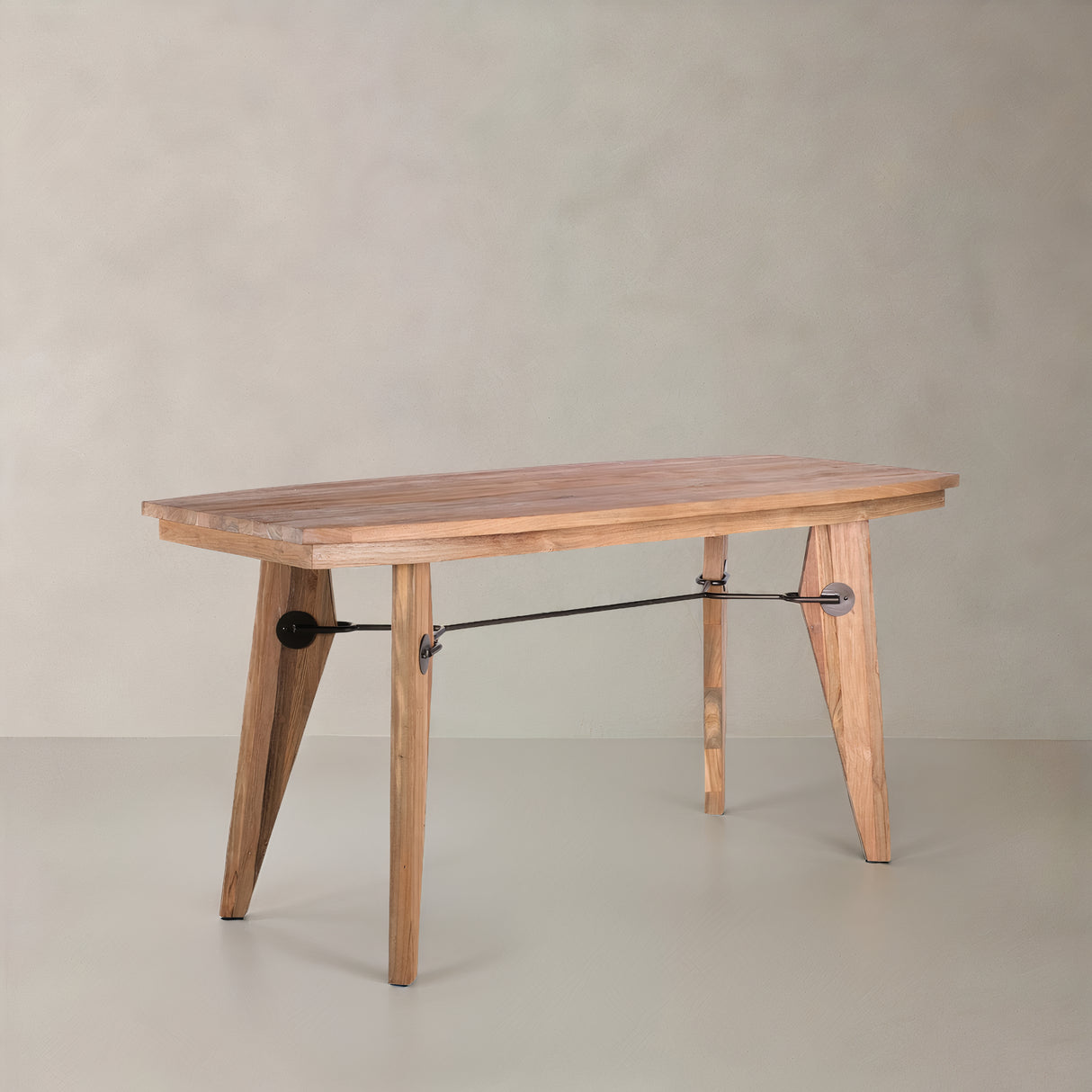 LIAM Solid Teak Desk, Natural