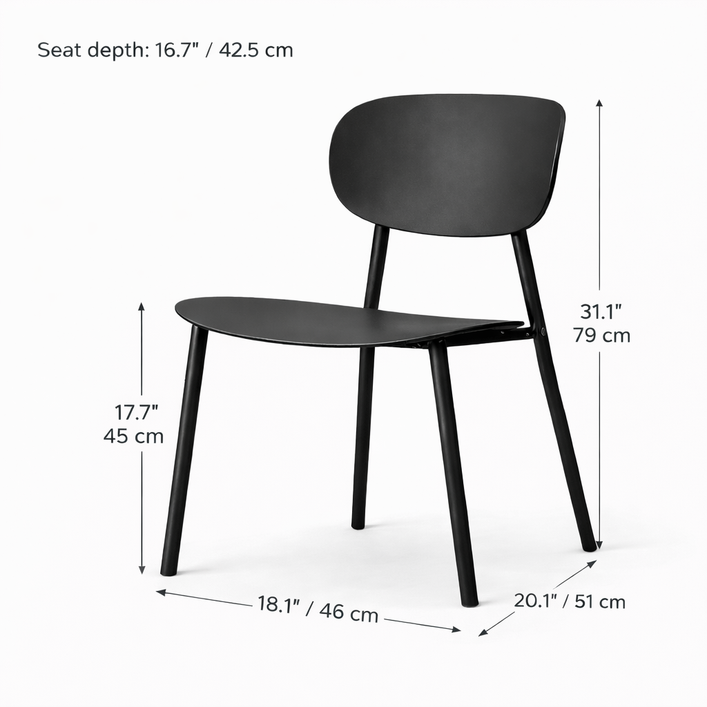 Chaise de salle à manger Vivian - Noir