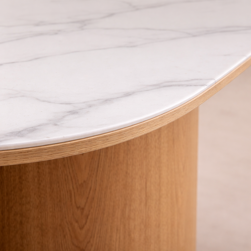 Table de salle à manger Marbella en pierre frittée, 78.7".