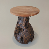 MONROE Solid Teak Side Table, Natural, 50cm